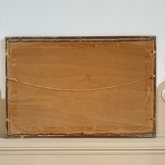 Vintage French Wall Panel in Silk and Rayon with Egyptian Figured Royalty Framed - Picture 5 of 5